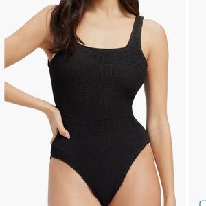 Good American Ink Blue One-Piece Swimsuit